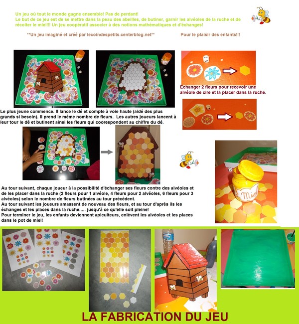 Fabrication d'un jeu de société " les abeilles butineuses"