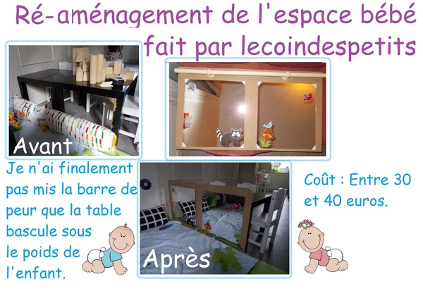 Aménagement coin bébé "miroirs verticaux"