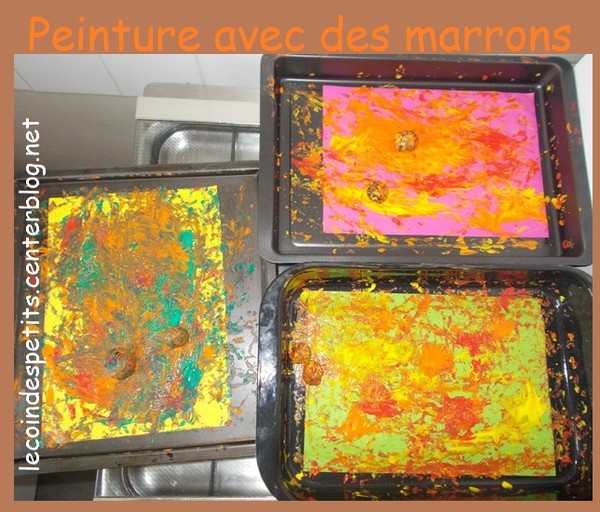 peinture d'automne avec des marrons